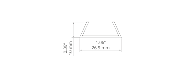 Abdeckung FOLED-27  milchig